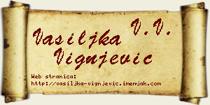 Vasiljka Vignjević vizit kartica